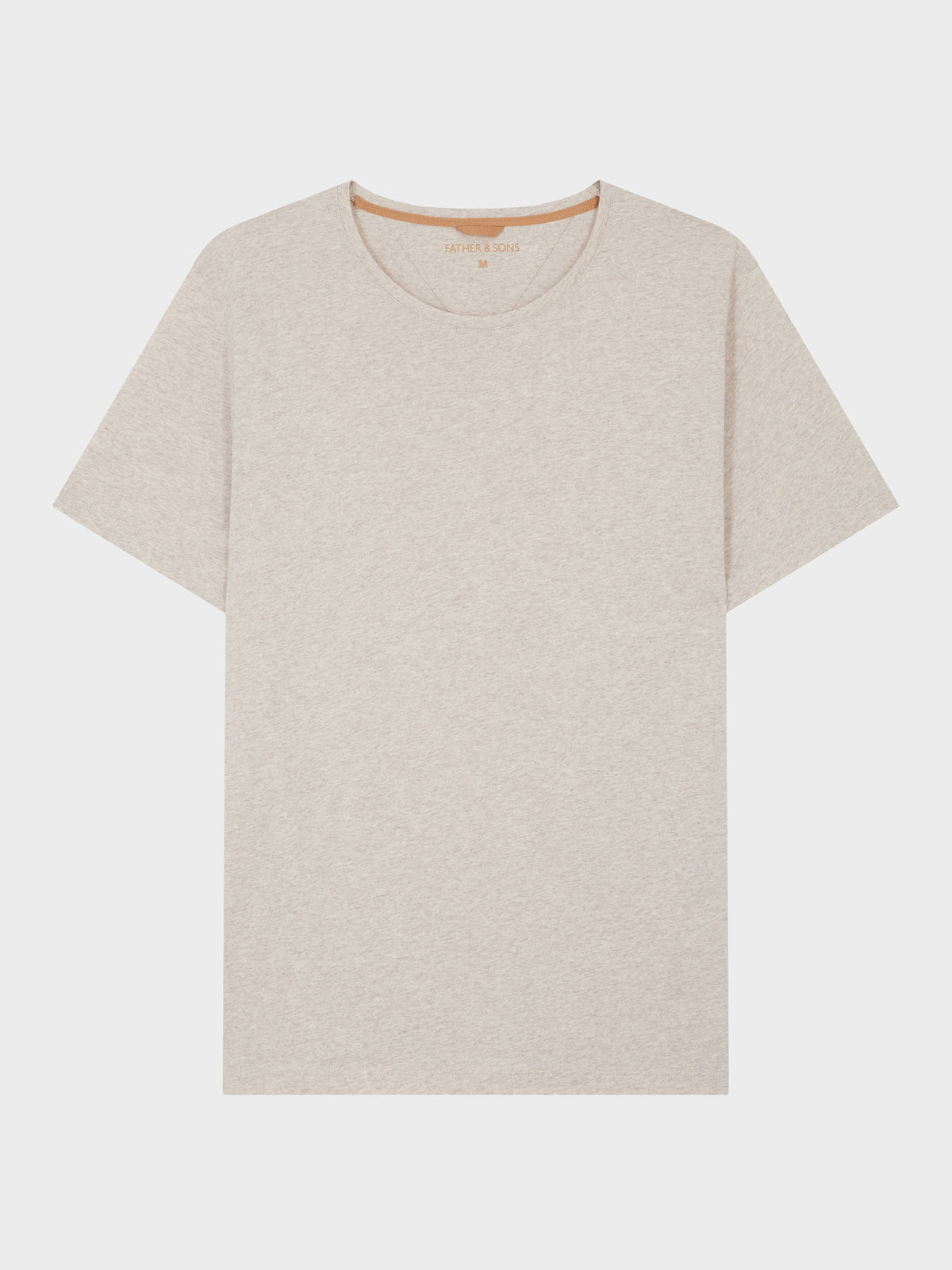 Tee Shirt Col Rond En Coton Beige