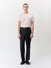 Tee Shirt Col Rond Slim En Maille Beige