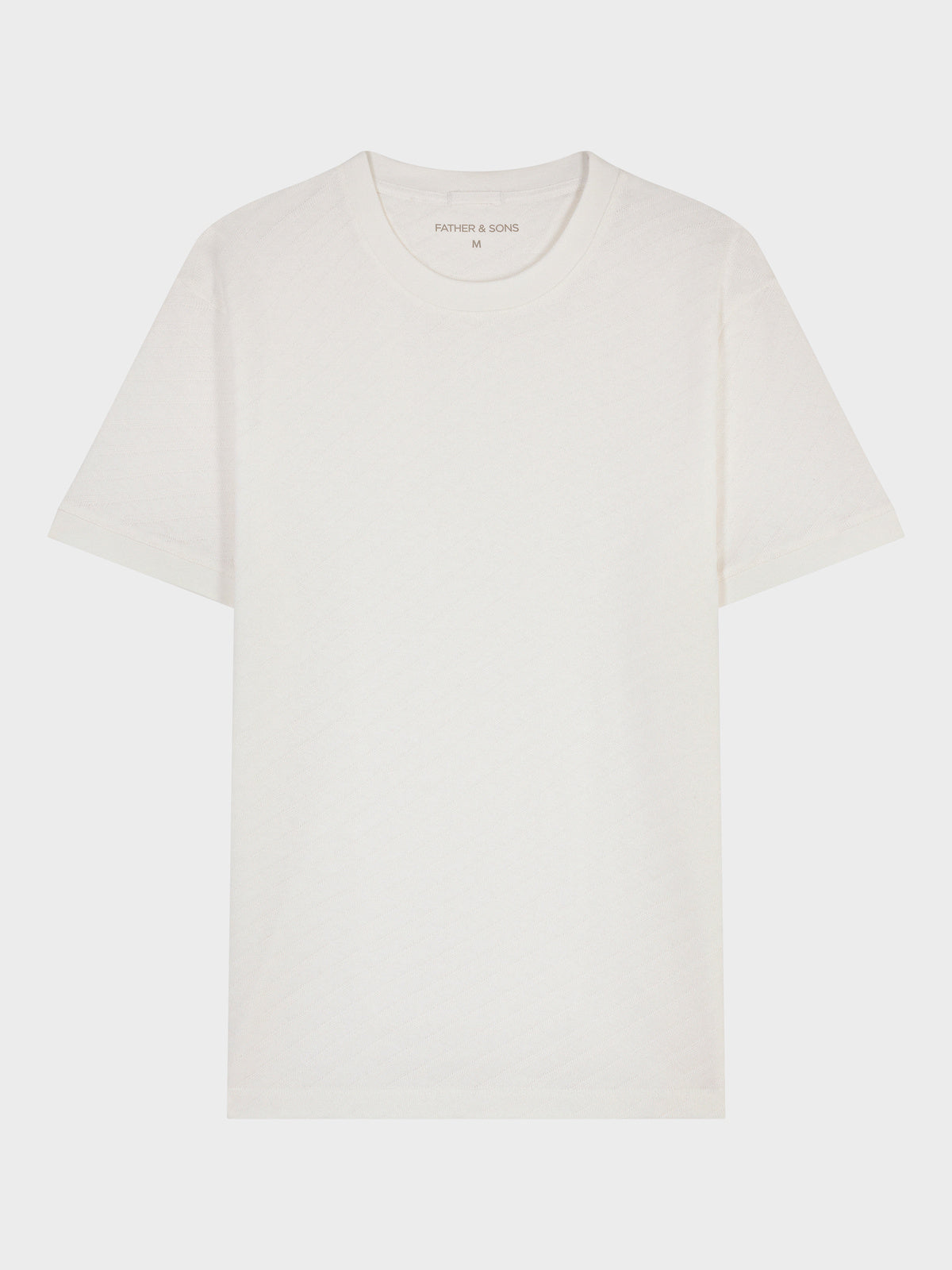 Tee Shirt Col Rond Regular En Maille Blanche