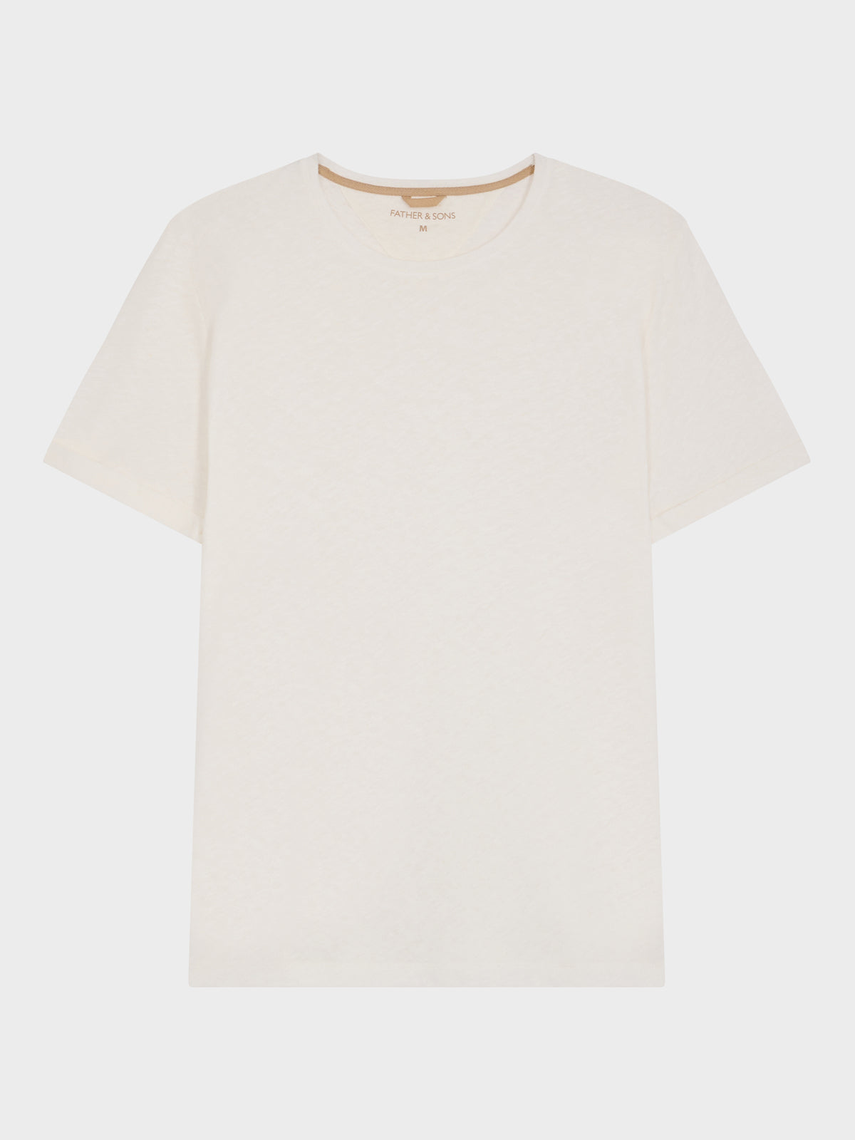 Tee Shirt Col Rond Slim En Lin Et Coton Crus