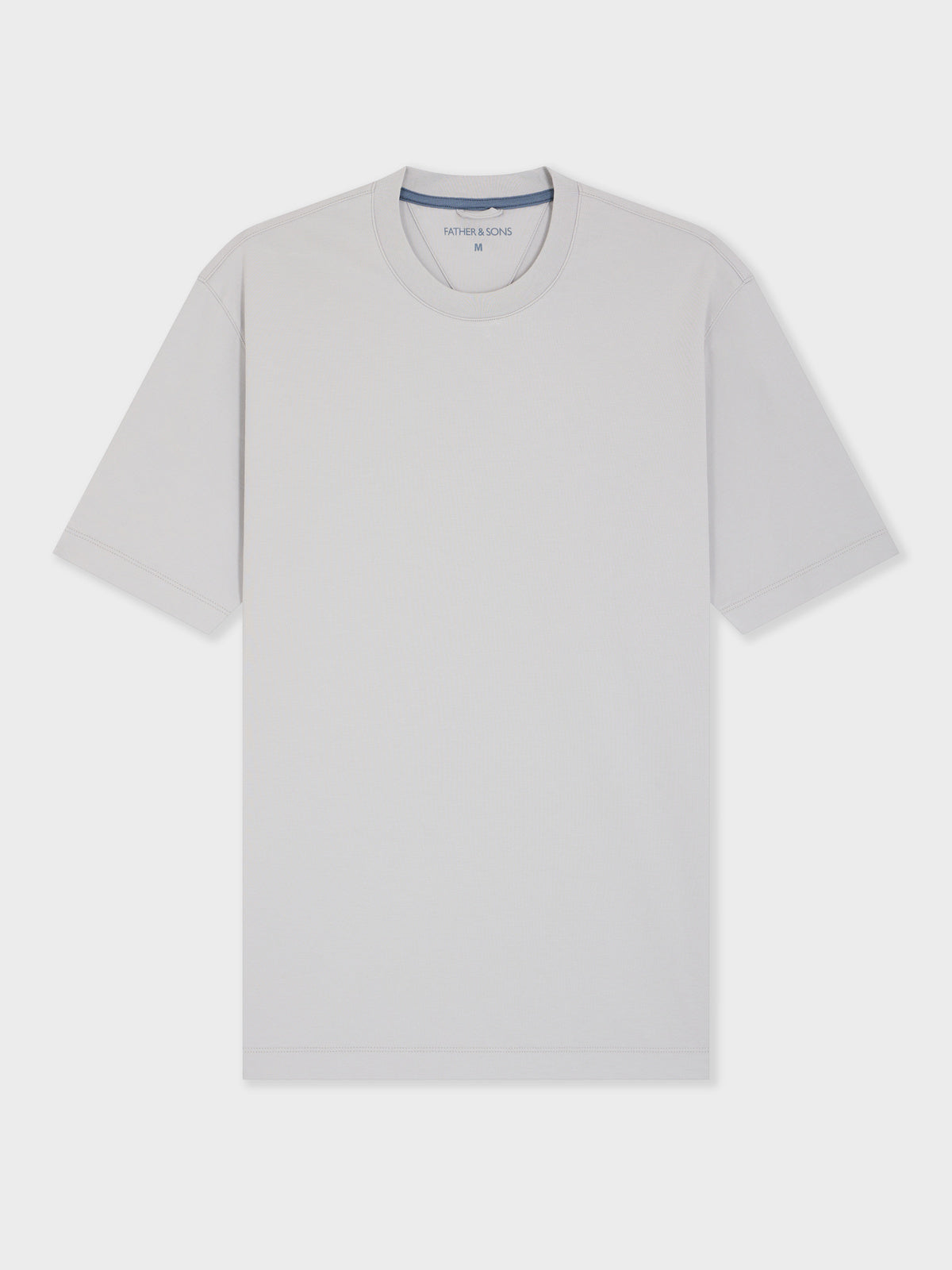 Tee Shirt Col Rond Regular En Coton Gris