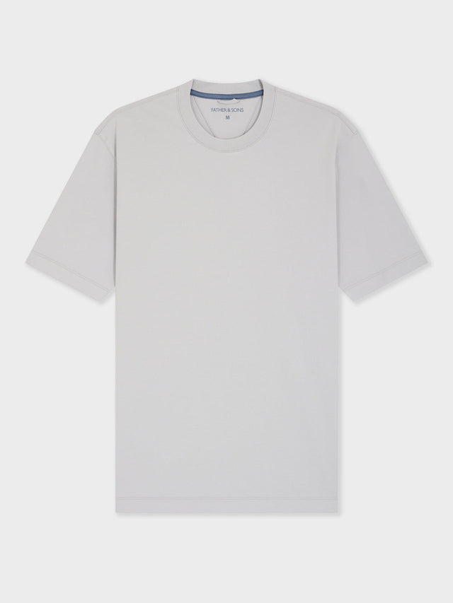 Tee-shirt col rond regular en coton gris