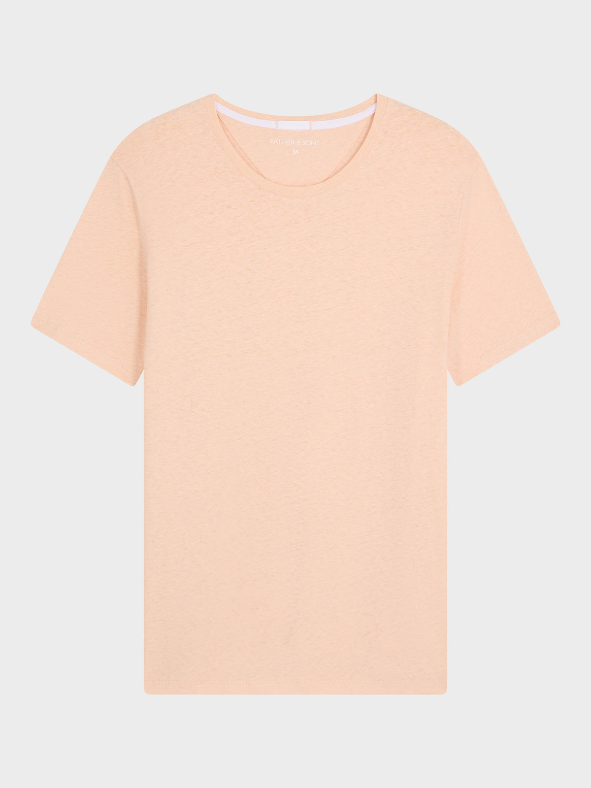 Tee Shirt Col Rond Slim En Lin Et Coton