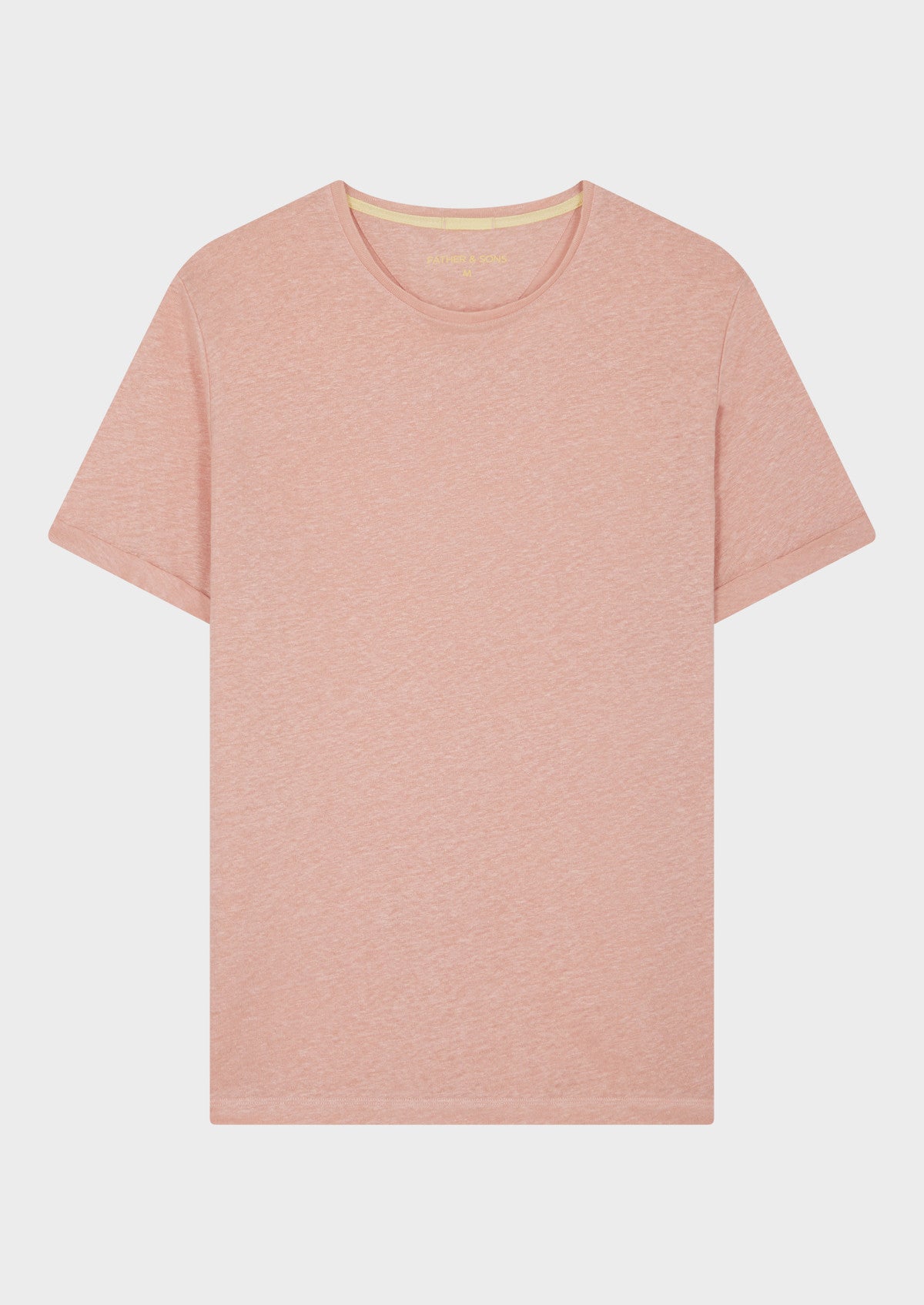 Tee Shirt Manches Courtes En Lin Col Rond Uni