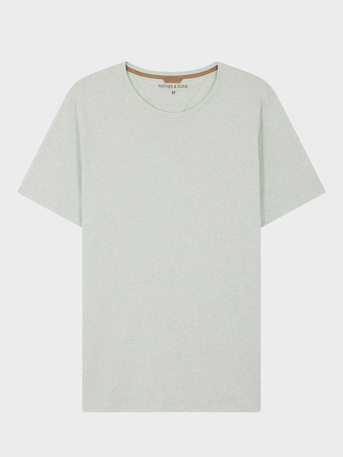 Tee Shirt Col Rond En Coton Vert D Eau