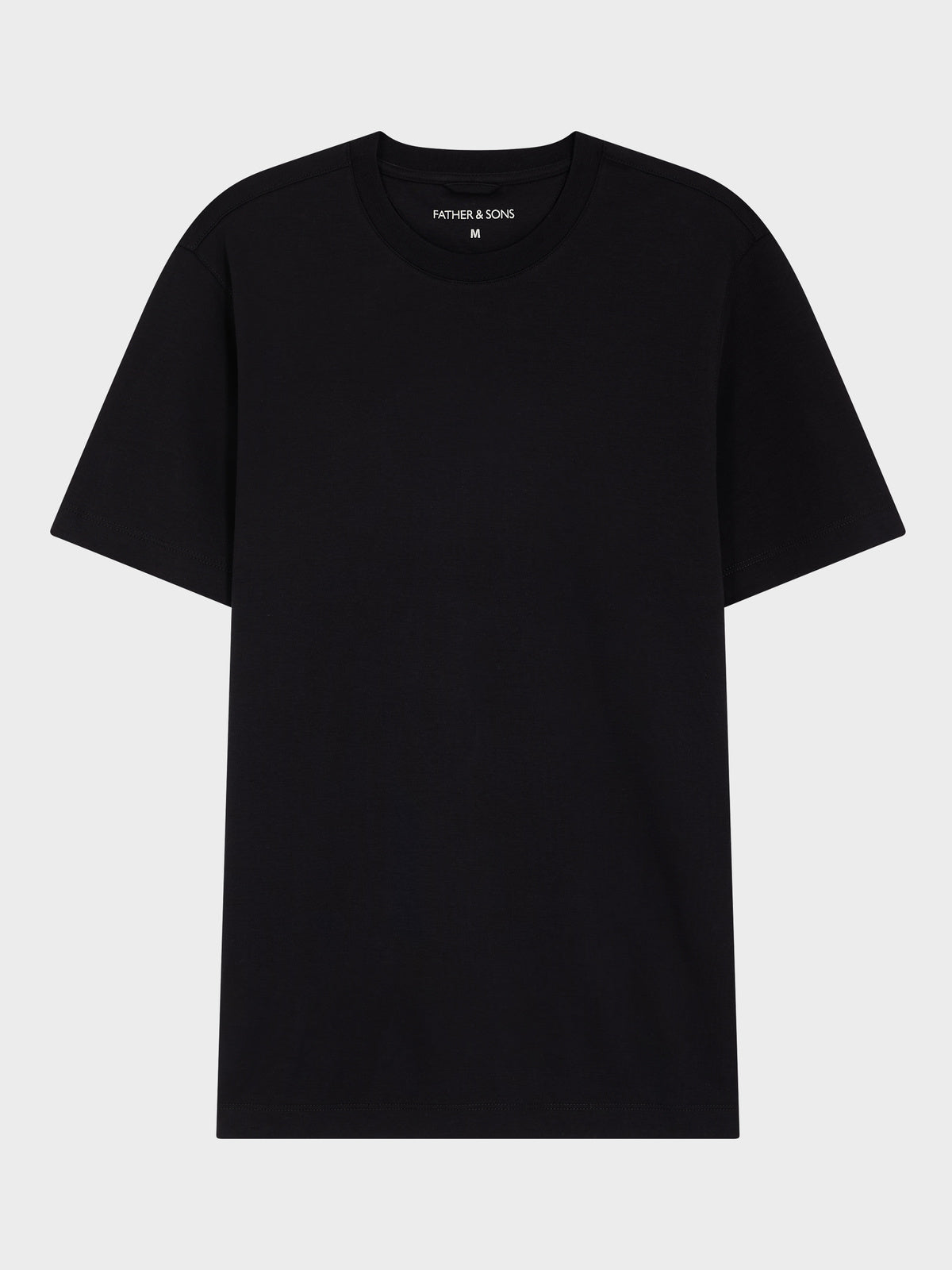 Tee Shirt Col Rond En Coton Noir