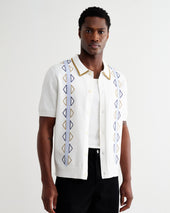 Tellaro And Blue Retro Embroidered Shirt