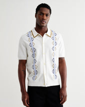 Tellaro And Blue Retro Embroidered Shirt