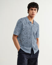 Tellaro Light Flower Jacquard Shirt