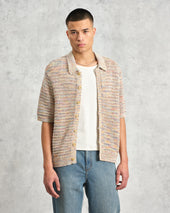 Tellaro Multicolour Twist Knitted Cotton Polo Shirt