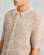 Tellaro Multicolour Twist Knitted Cotton Polo Shirt