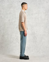 Tellaro Multicolour Twist Knitted Cotton Polo Shirt