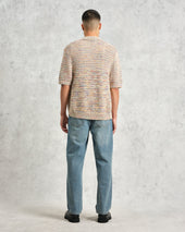 Tellaro Multicolour Twist Knitted Cotton Polo Shirt