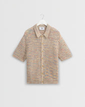 Tellaro - Multicolour Twist Knitted Cotton Polo Shirt