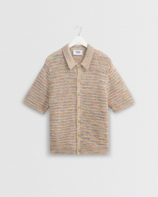 Tellaro - Multicolour Twist Knitted Cotton Polo Shirt