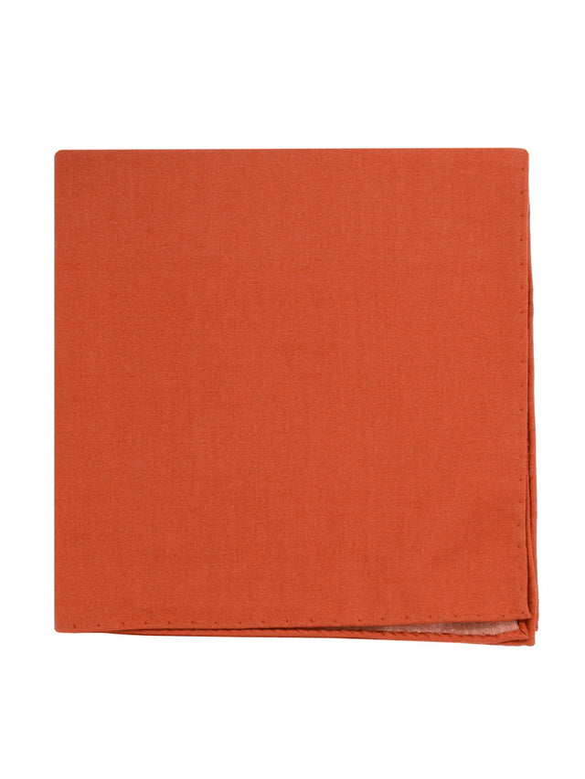 Terracotta silk pocket square Amalfi