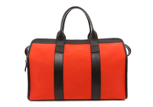 Small Travel Duffle - Terracotta/Black Trim - Felt - Grey Cordura Interior