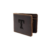 Leather Bifold Wallet Texas Rangers