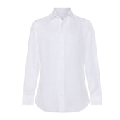 Tailored Fit Bank Collar Linen Button Cuff Shirt In
