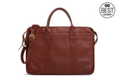Bound Edge Zip-Top Briefcase