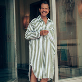 WM Brown Cocktail Stripe Nightshirt