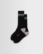 Thorpe - Black And Grey Preppy Stripe Socks