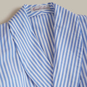 George Cortina For Anderson Sheppard Striped Robe In Light