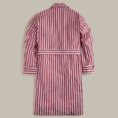 George Cortina For Anderson Sheppard Wide Stripe Robe In Red