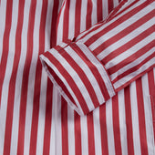 George Cortina For Anderson Sheppard Wide Stripe Robe In Red