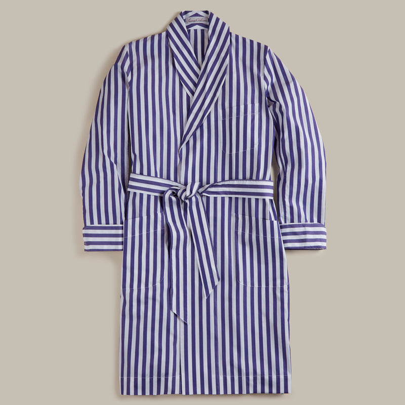 George Cortina For Anderson Sheppard Wide Stripe Robe In