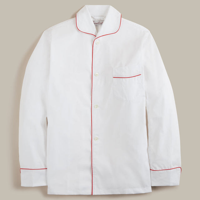 George Cortina For Anderson & Sheppard Pyjama Set in White