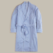 George Cortina For Anderson & Sheppard Striped Robe in Light Blue