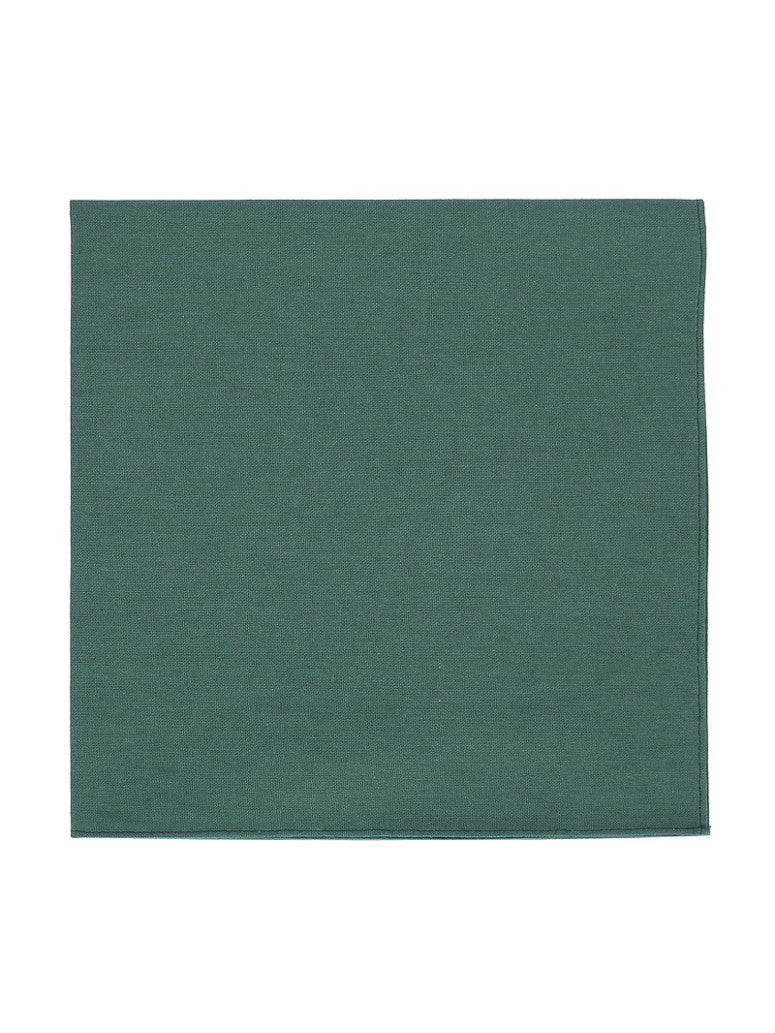 Thyme Green Cotton Pocket Square Sorrente