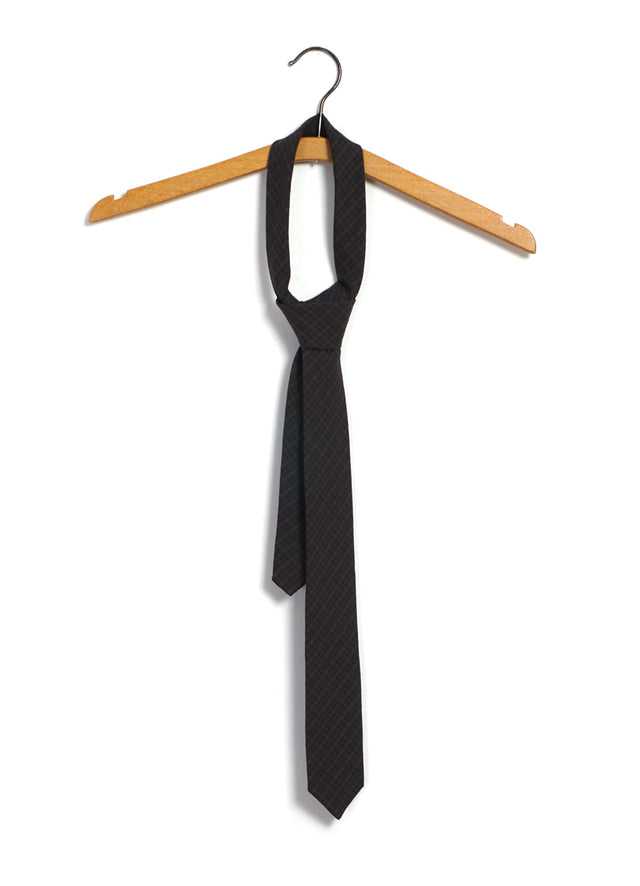 TIE 28-105-9 | Casual Tie | Black Brown Checks