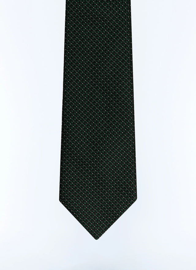 Silk Jacquard Tie With Polka Dots
