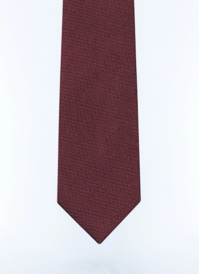 Burgundy silk Jacquard tie