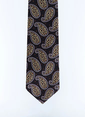 Silk tie with paisley pattern