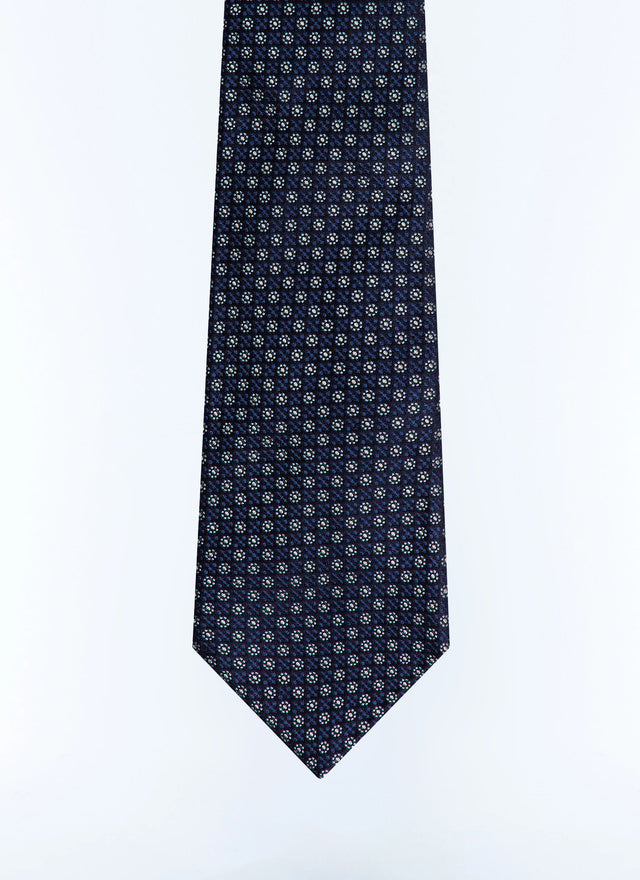 Floral silk jacquard tie