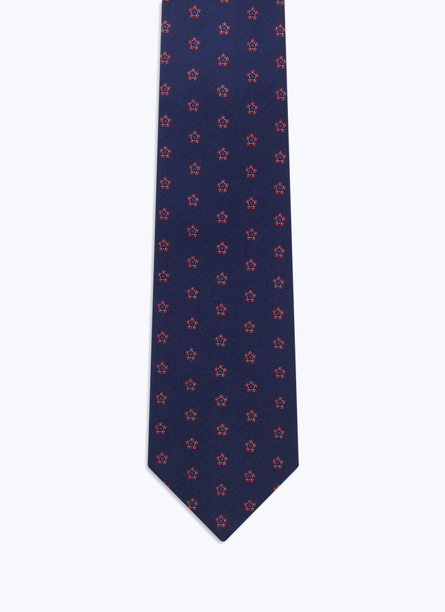 Floral silk satin tie