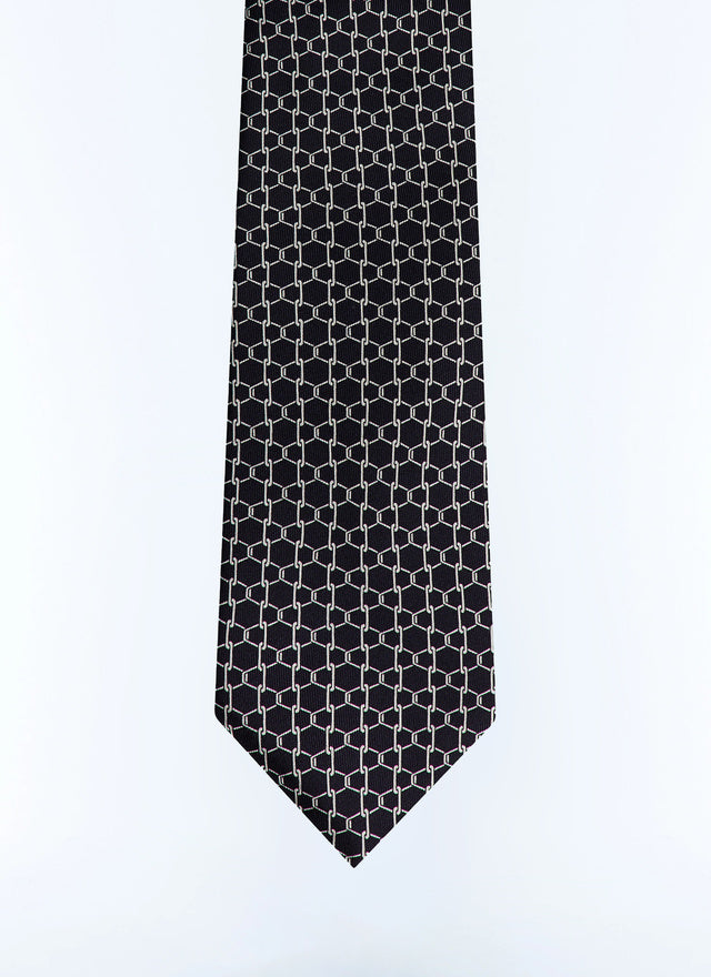 Silk Tie With Chain