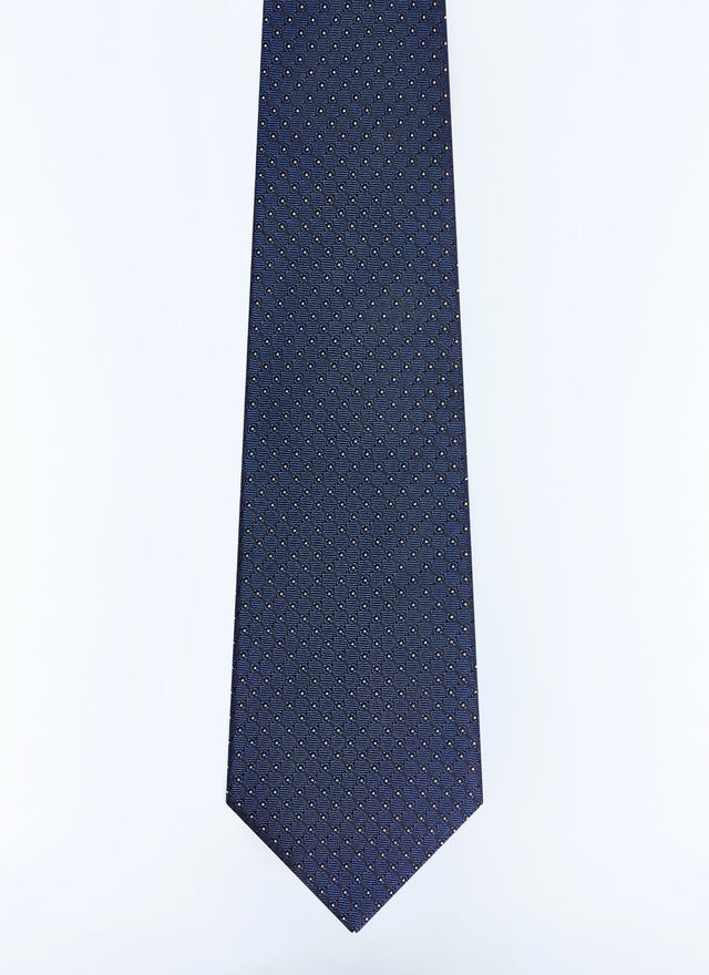 Silk Tie With Checkered Dot