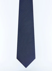 Silk tie with checkered dot pattern
