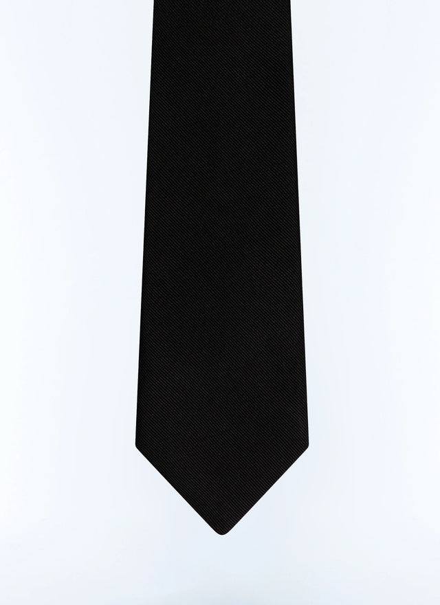Embroidered silk tie
