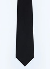 Silk tie with plain herringbone