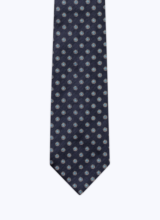 Silk satin tie with pattern