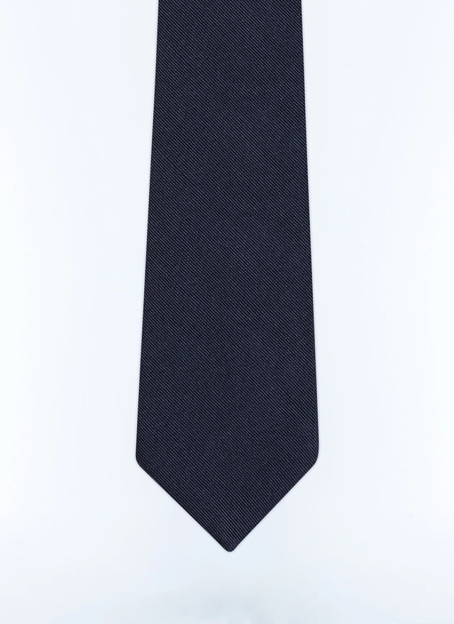 Embroidered silk satin tie