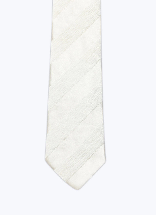 Velvet And Silk Tie With Stripes