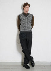 TIM | Hounds Tooth Vest | Grey Hound