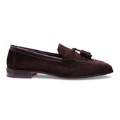 Timothy Tassel Loafer In Bitter Suede