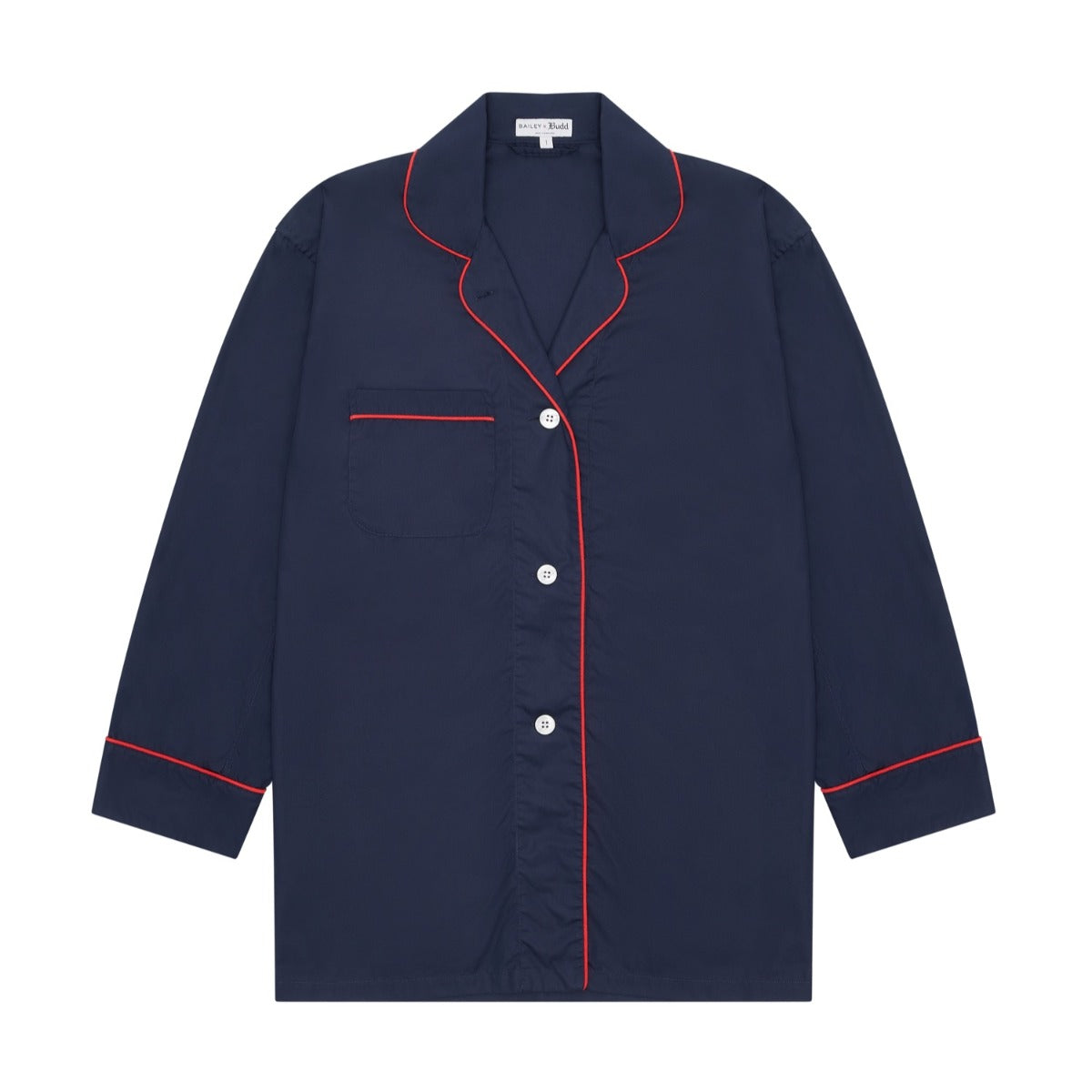 Tommy Plain Poplin Pyjamas In And Red